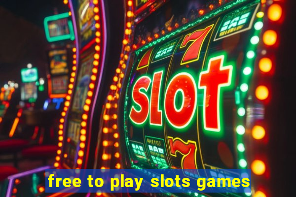 free to play slots games