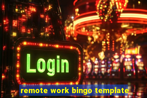 remote work bingo template