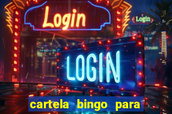 cartela bingo para cha de cozinha imprimir gratis