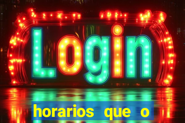 horarios que o tigrinho paga