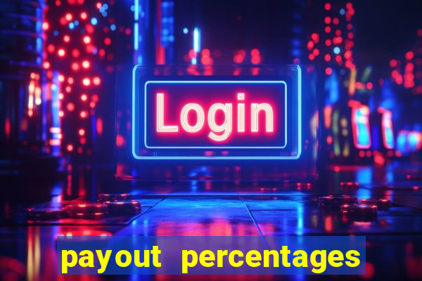 payout percentages of slot machines