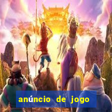 anúncio de jogo de futebol