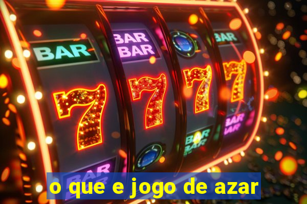 o que e jogo de azar