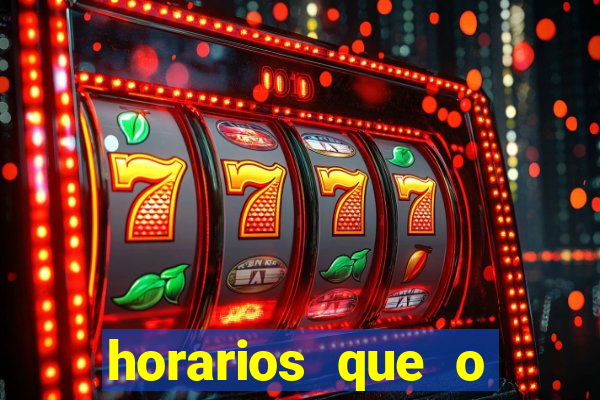 horarios que o fortune tiger paga