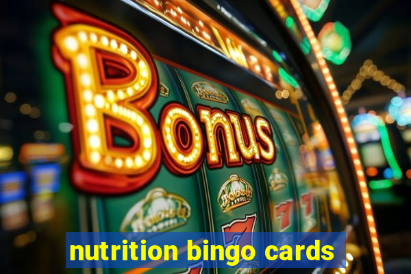 nutrition bingo cards