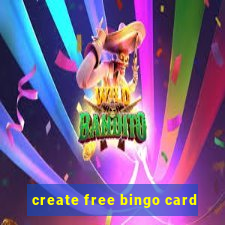 create free bingo card