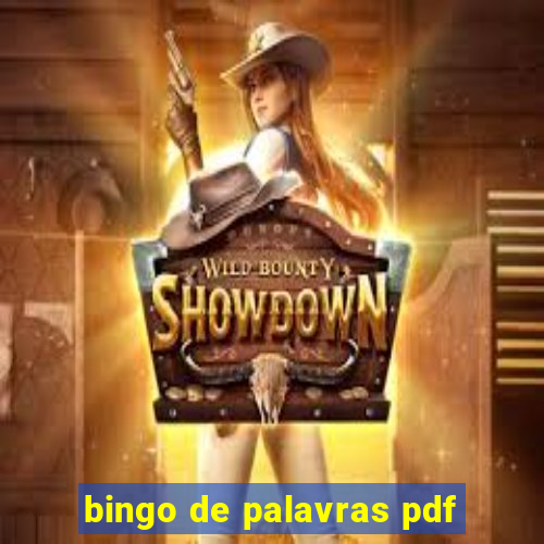 bingo de palavras pdf