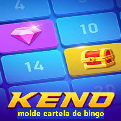 molde cartela de bingo