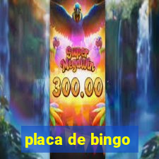 placa de bingo