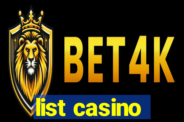 list casino