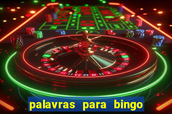 palavras para bingo cha de bebe