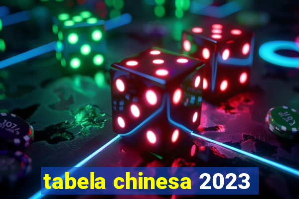 tabela chinesa 2023