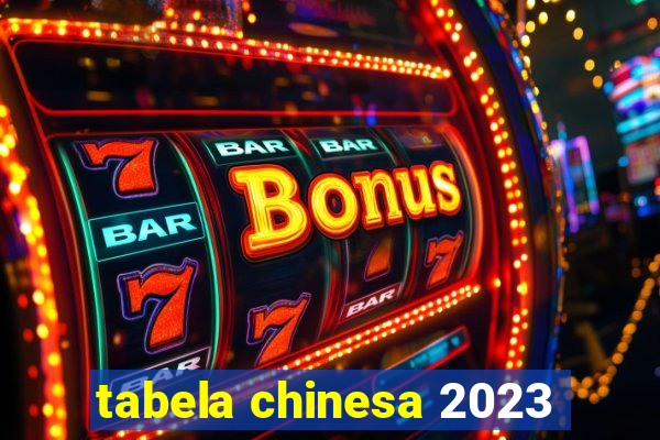 tabela chinesa 2023