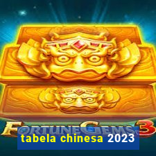 tabela chinesa 2023