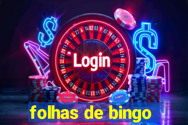 folhas de bingo