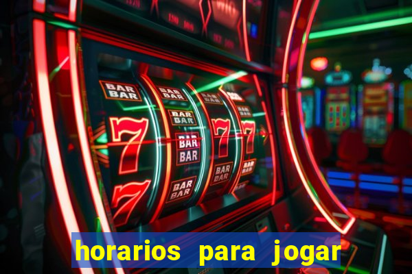 horarios para jogar no fortune tiger