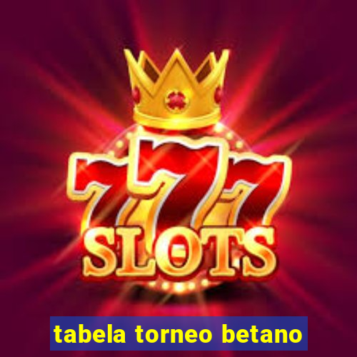 tabela torneo betano