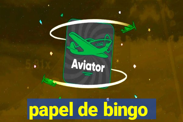 papel de bingo