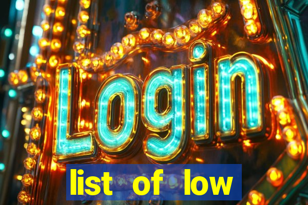 list of low variance slot machines