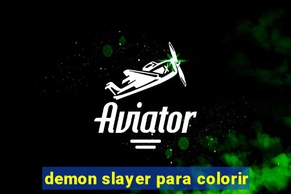 demon slayer para colorir