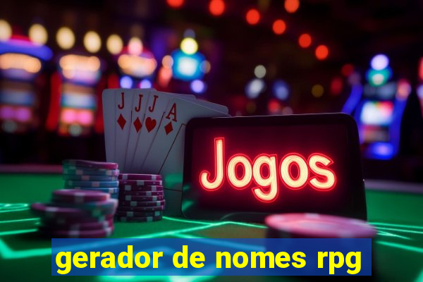 gerador de nomes rpg