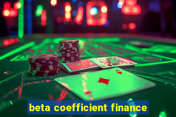 beta coefficient finance