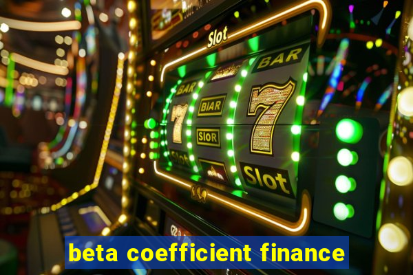 beta coefficient finance