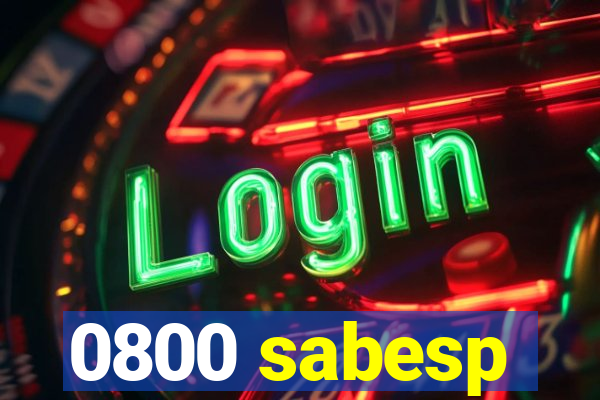 0800 sabesp