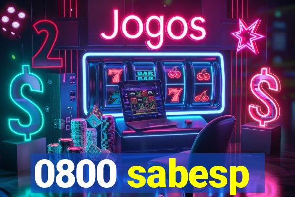 0800 sabesp