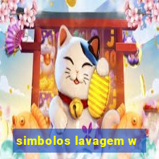 simbolos lavagem w