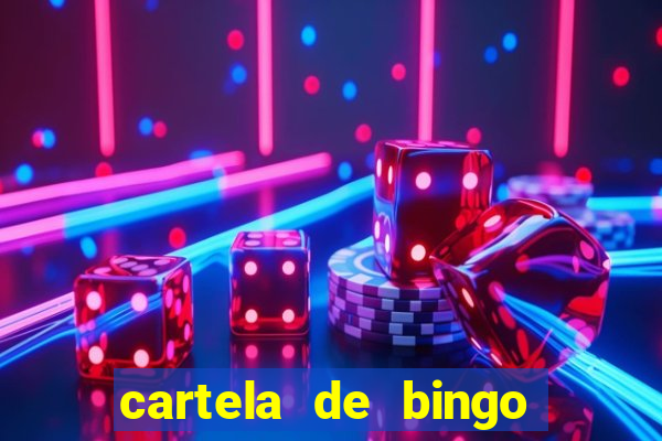 cartela de bingo de letras