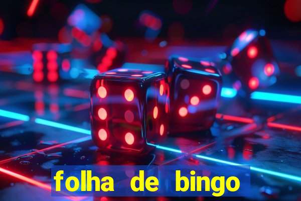 folha de bingo para imprimir