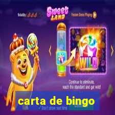 carta de bingo