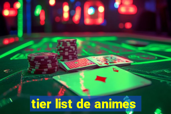 tier list de animes