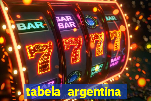 tabela argentina torneo betano