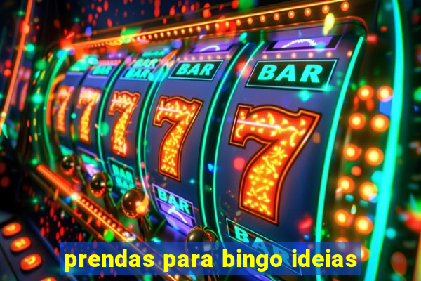 prendas para bingo ideias