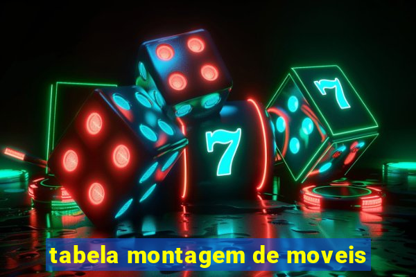 tabela montagem de moveis