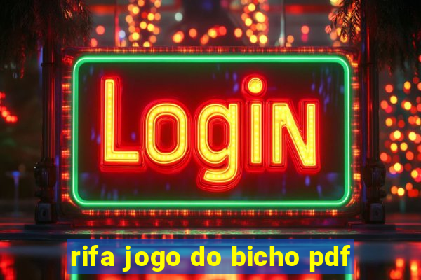 rifa jogo do bicho pdf