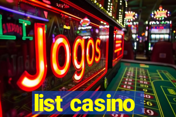 list casino